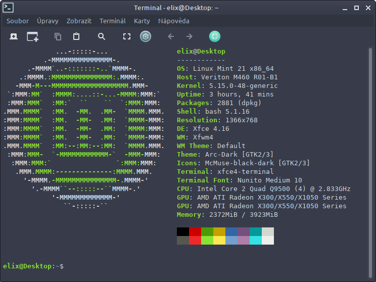 Neofetch v Terminálu